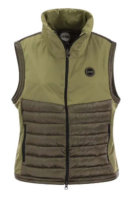 Recycled fabric colourblock waistcoat