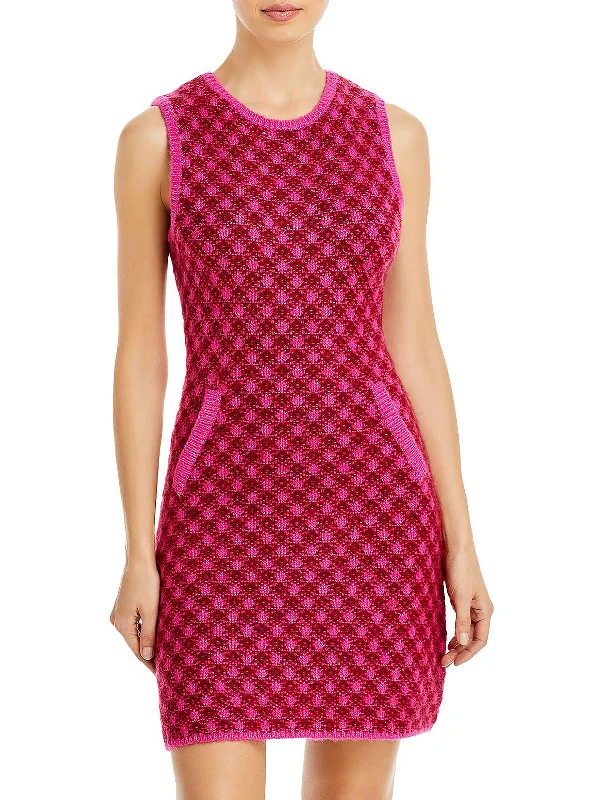 Womens Sleeveless Above Knee Sweaterdress