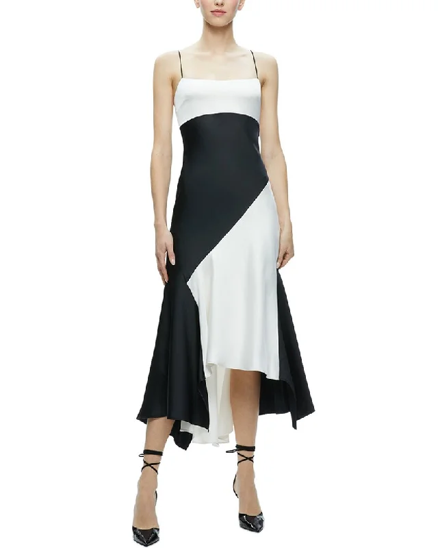 alice + olivia Rosa Handkerchief Midi Slip Dress