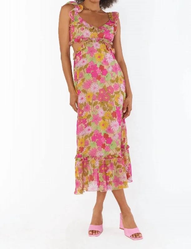 Lane Midi Dress In Carnaby Floral