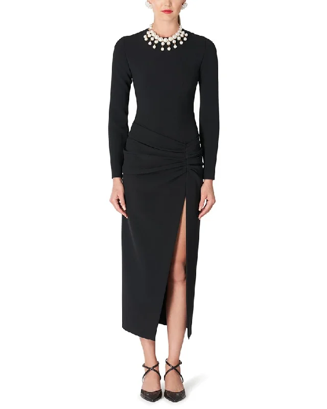 Carolina Herrera Gathered Waist Midi Dress