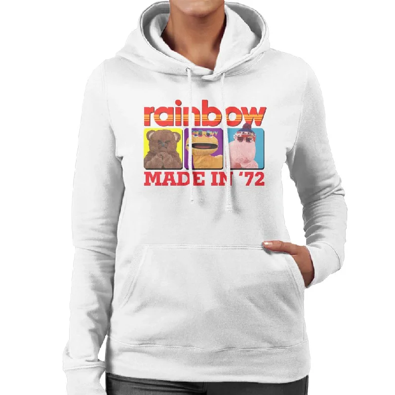 Rainbow Made In 1972 Bungle Zippy And George Women's Hooded Sweatshirt