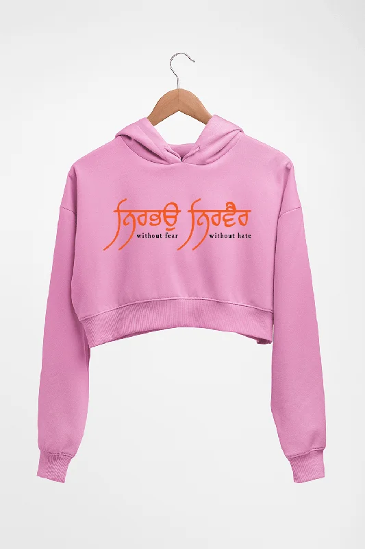 Nirbhau Nirvair Crop HOODIE FOR WOMEN