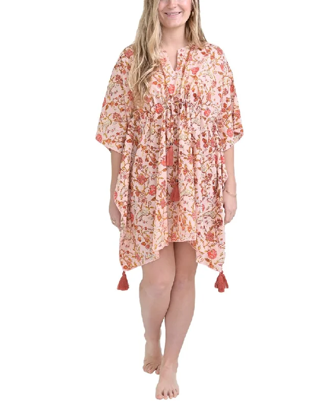 Pomegranate Short Caftan Cover-Up