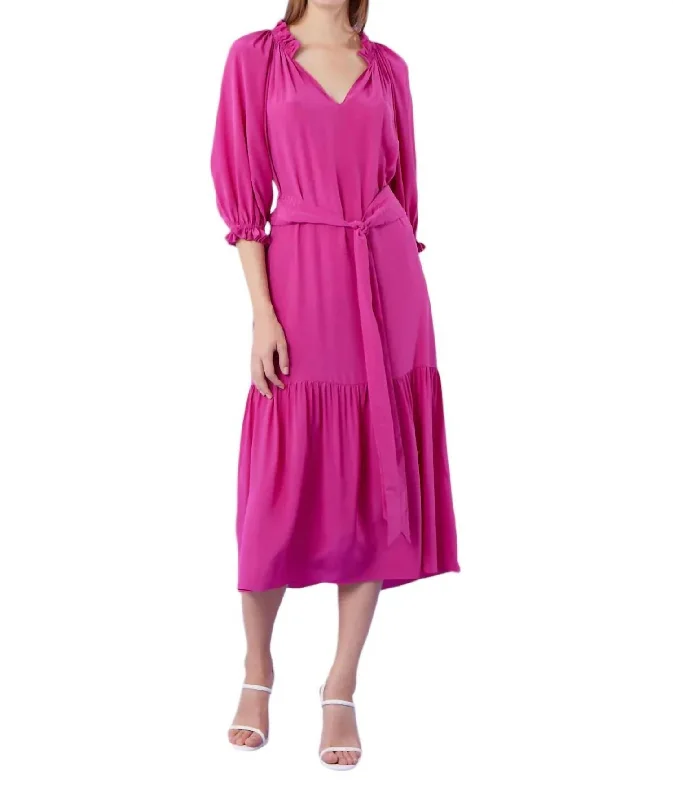 Waverly Dress In Fuschia