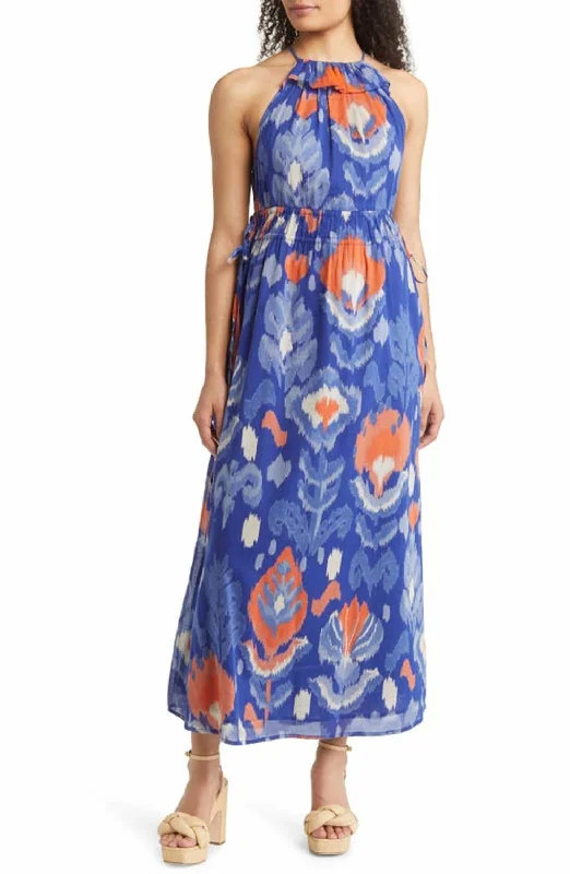 Lucia Dress In Ikat Floral Soladite