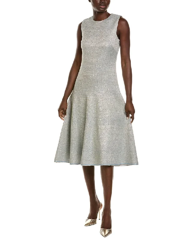 St. John Wool-Blend A-Line Dress