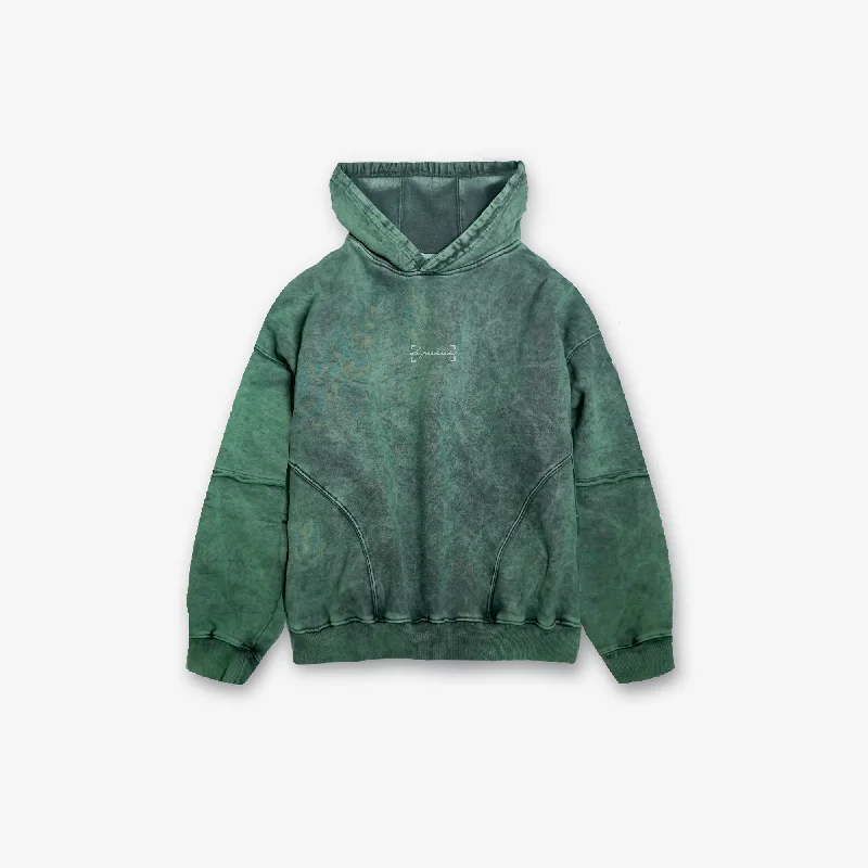 Superkicks | SIGNATURE WASHED HOODIE { DUSTY GREEN