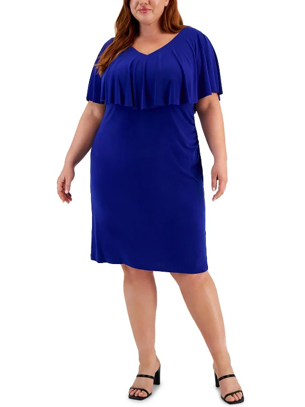 Plus Womens Stretch Jersey Bodycon Dress