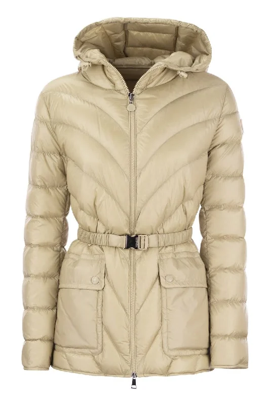 ARGENNO - Down jacket with hood and belt