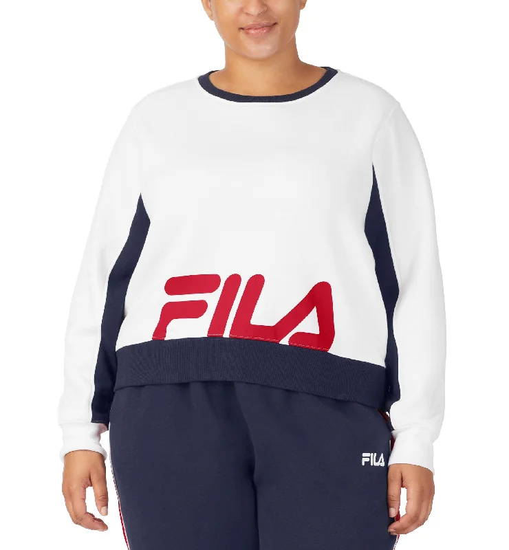 Fila Plus Size Calm Graphic Colorblocked Sweatshirt