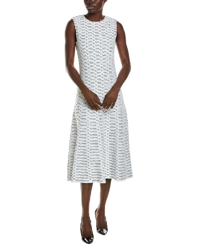 St. John Jacquard A-Line Dress