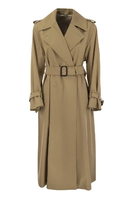 GIOSTRA - Double-breasted trench coat in water-repellent gabardine