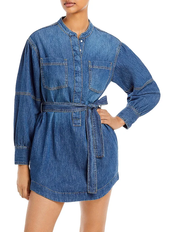 Womens Denim Cotton Shirtdress