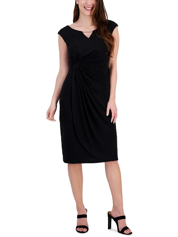 Womens Rhinestone Detail Jersey Sheath Dress