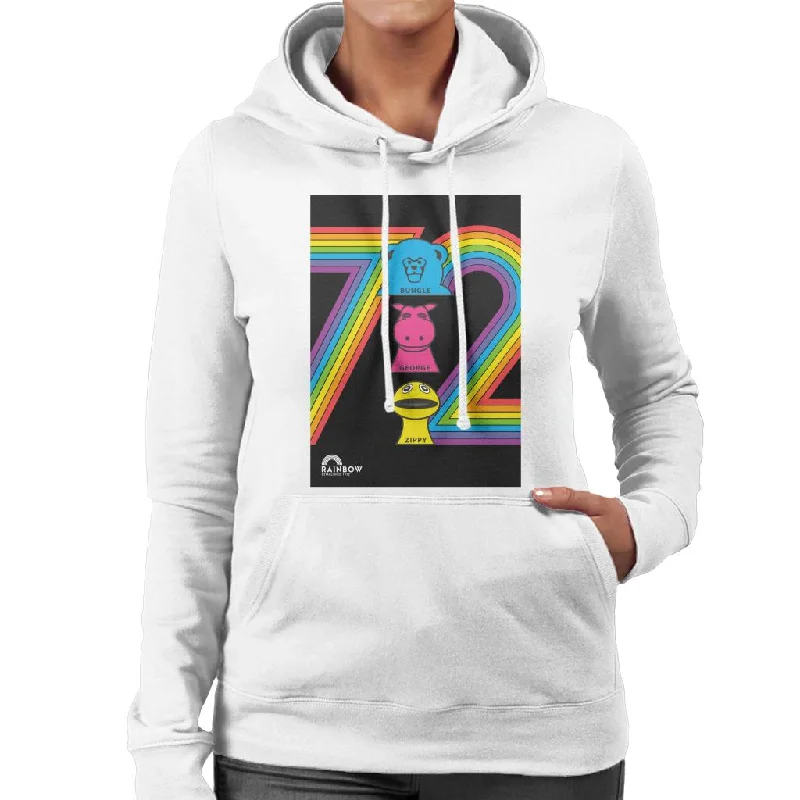 Rainbow 1972 Bungle George And Zippy Women's Hooded Sweatshirt