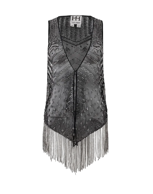 Beaded Fringe Vest