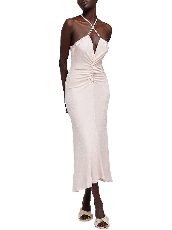 Womens Ruched Polyester Cocktail And Party Dress