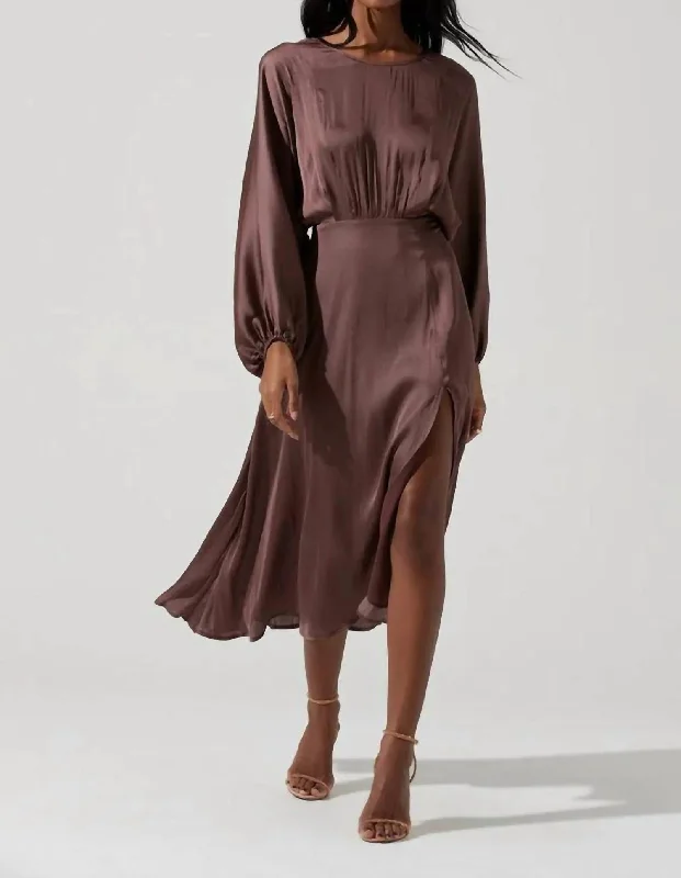 Dolman Sleeve Dress In Expresso