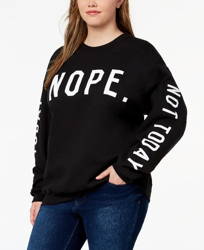 Hybrid Plus Size Not Today Graphic Sweatshirt