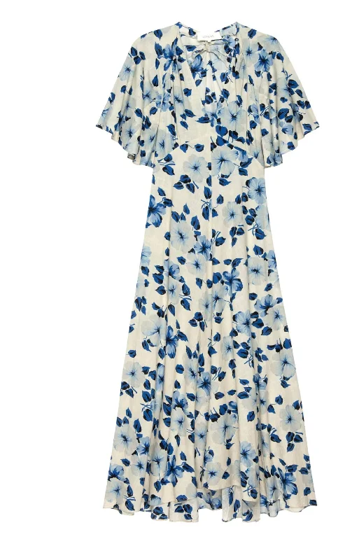 Women's Crescent Dress In Deep Meadow Floral