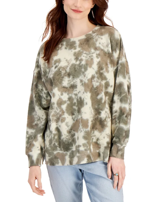 Style & Co Plus Size Printed Oversized Sweatshirt