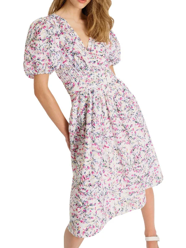 Womens Floral Pleated Sundress