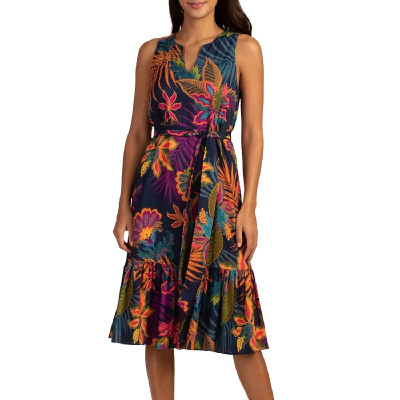 Underwater Midi Dress In Multi