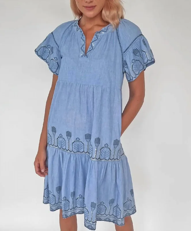 Bardot Dress In Blue