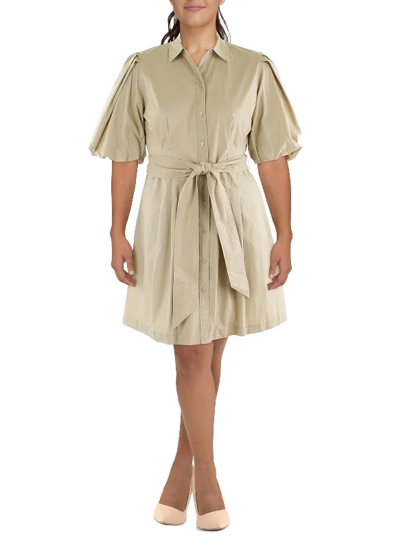 Womens Co Crinkled Shirtdress