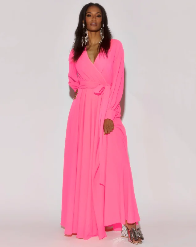 LilyPad Maxi Dress - Neon Pink