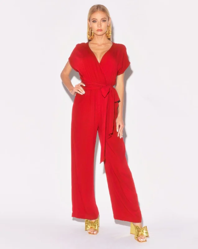 Wonderland Jumpsuit - Cherry