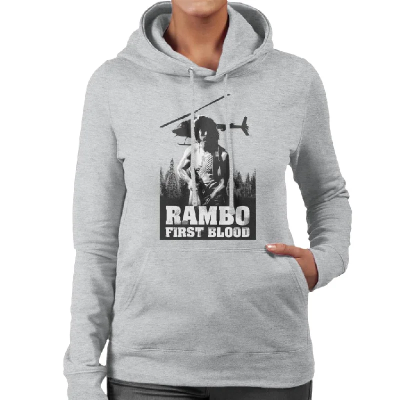 Rambo First Blood Forest Hunt Women's Hooded Sweatshirt