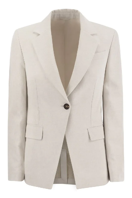 Cotton and linen jacket