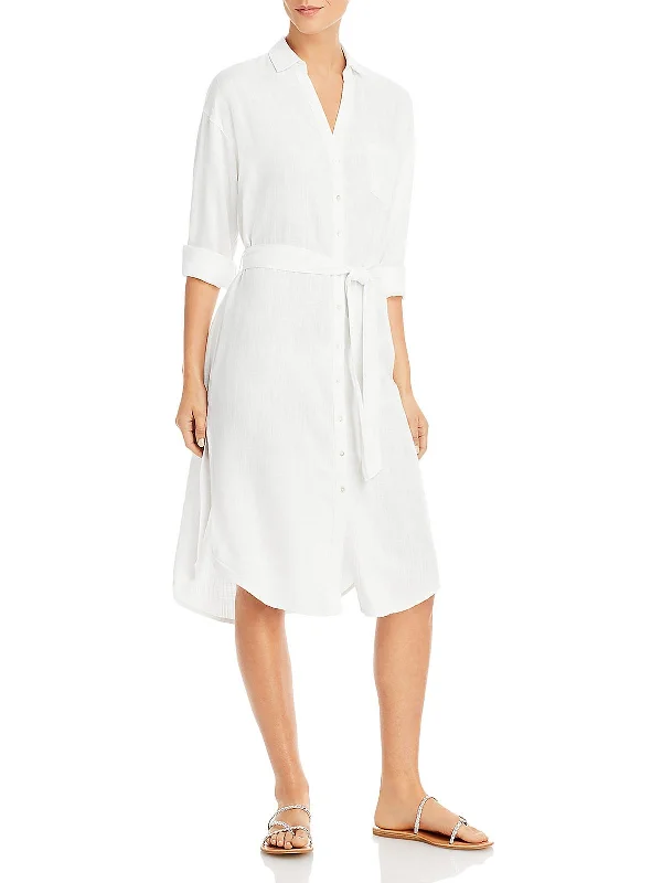 Womens Woven Viscose Shirtdress