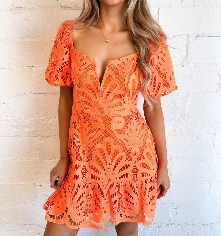 Sunset Glow Dress In Orange