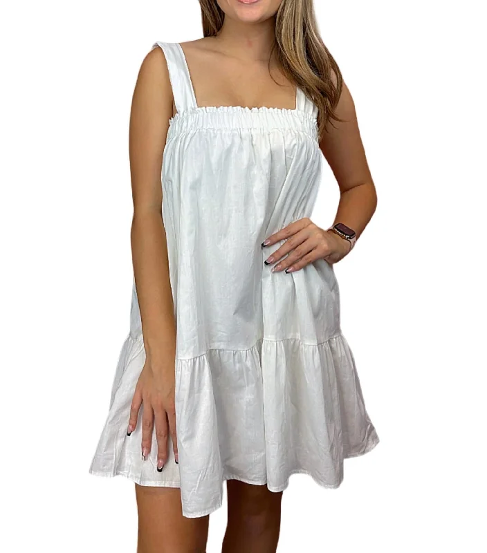 Into You Ruffled Dress In Off White