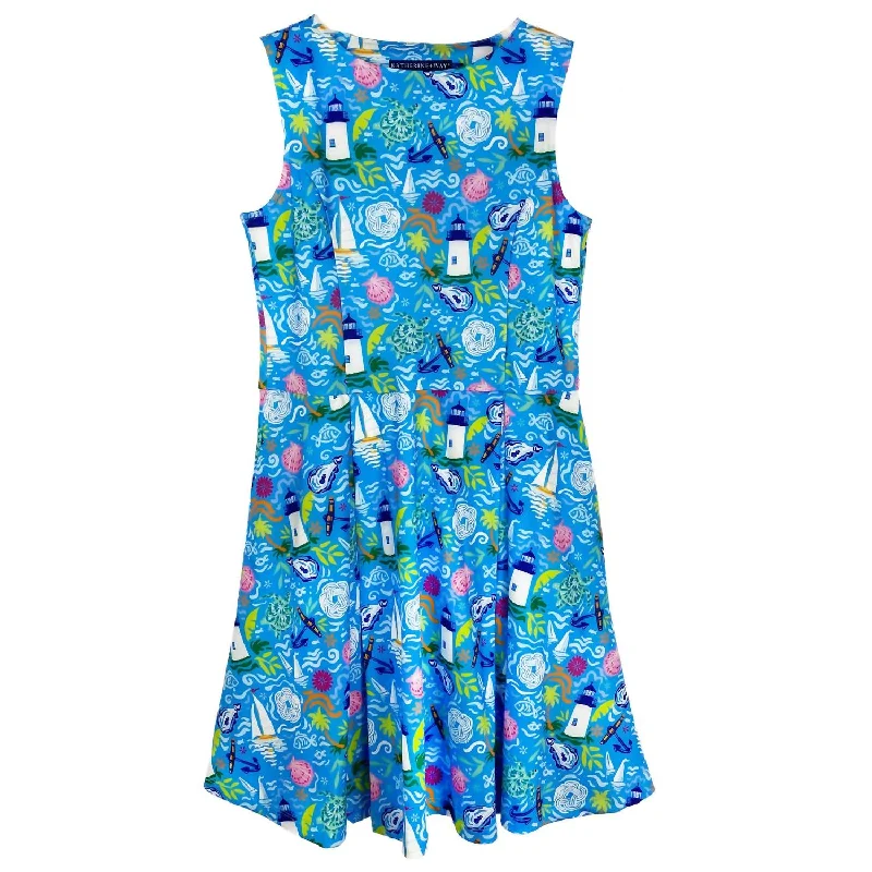 Women's Havana Fit & Flare Dress In Harbor Lights