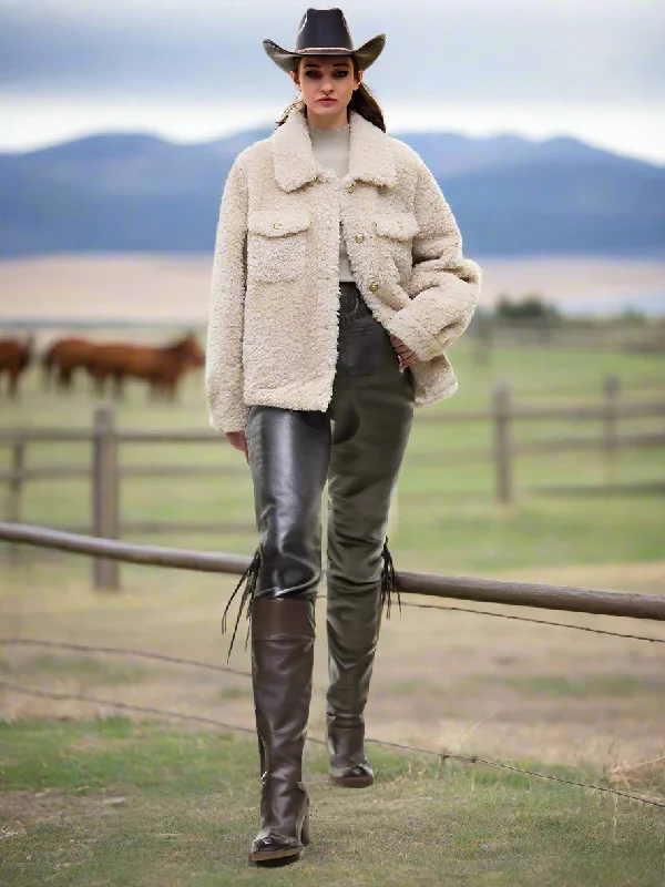 Women's Lambs Wool Short Jacket