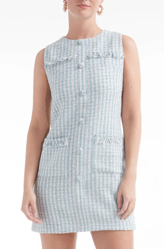 Fortunata Shift Dress In Tweed