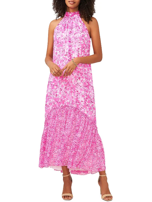 Womens Floral Polyester Maxi Dress