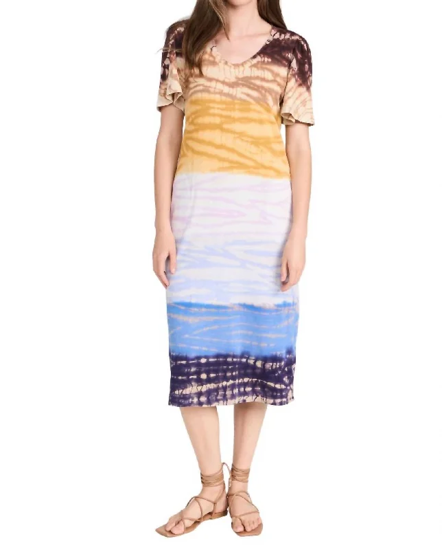 New Flutter Dress In Rainbow Hues