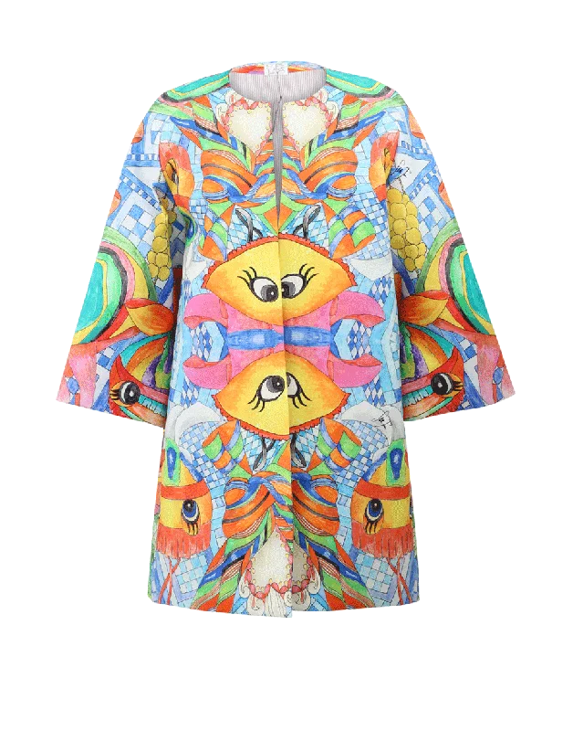 Broker-Fish Printed Coat