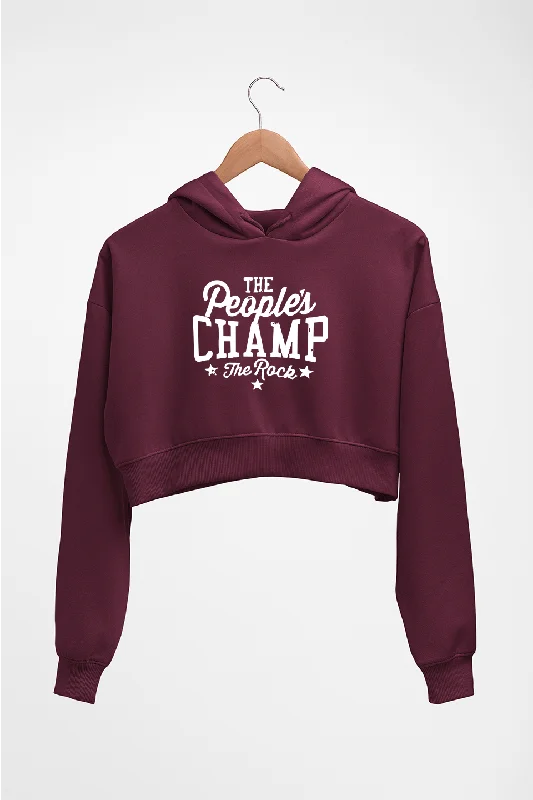 The Rock - The People's Champ Crop HOODIE FOR WOMEN