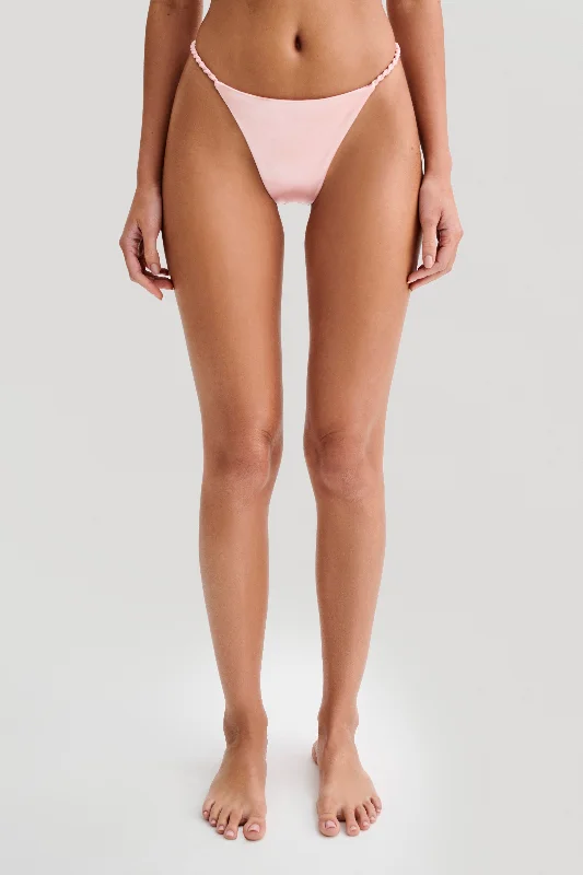 Melika Braided Bikini Bottoms - Pale Pink