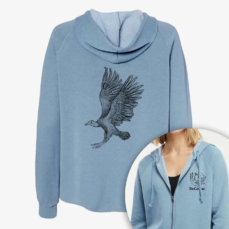 Black Vulture - Coragyps atratus - Women's Cali Wave Zip-Up Sweatshirt