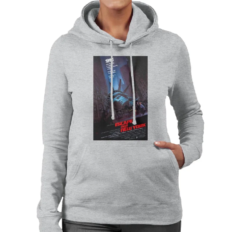 Escape From New York Prison Poster Women's Hooded Sweatshirt