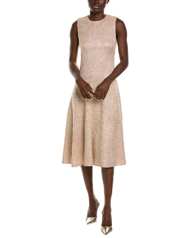 St. John Wool-Blend A-Line Dress