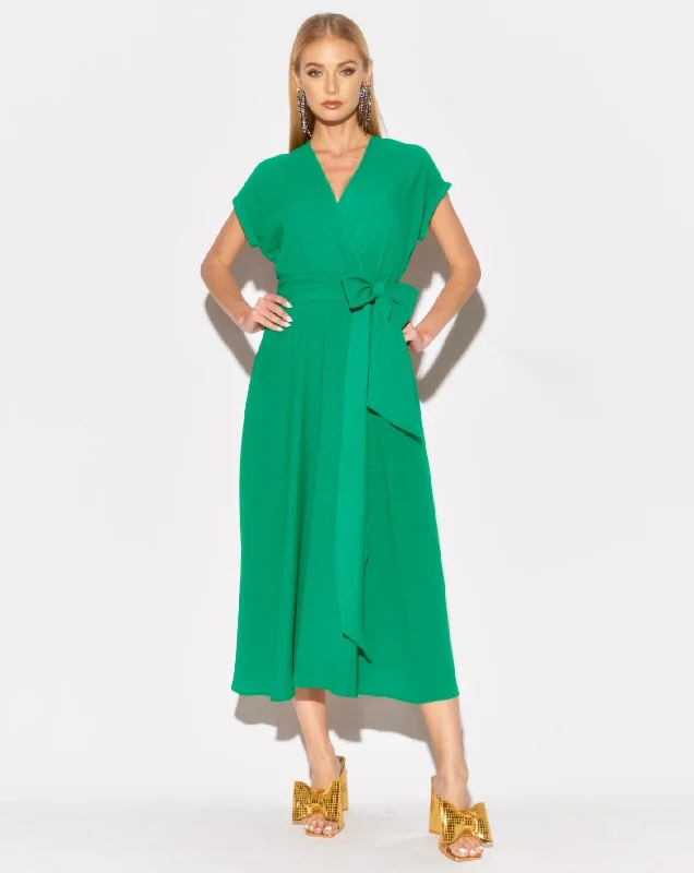 Jasmine Midi Dress - Emerald