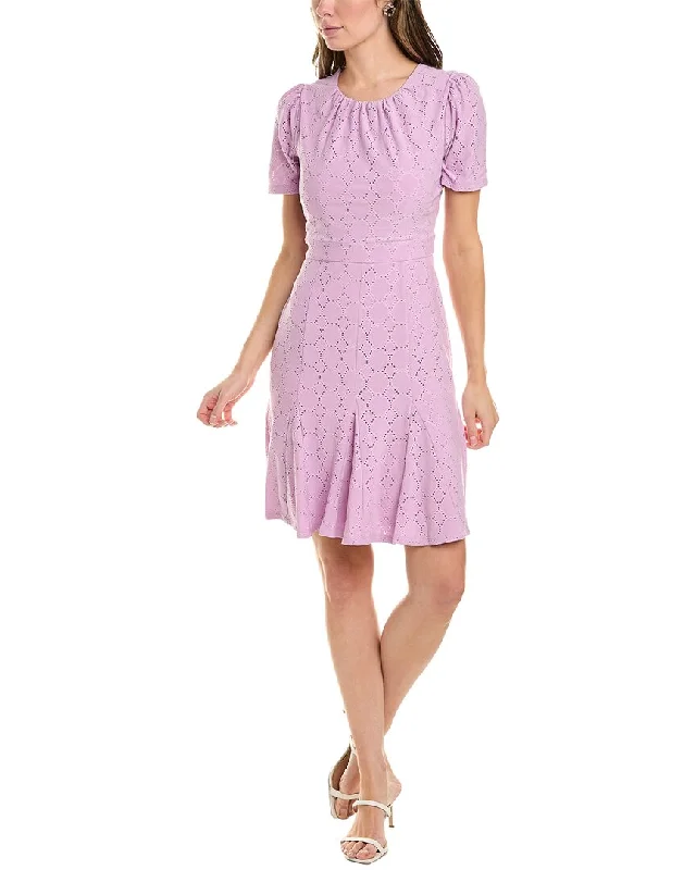 London Times Eyelet Mini Dress